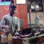Momos Curry Making - Log, Colour and B&W