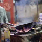 Fire on a Sauteing Pan - Log, Colour and B&W