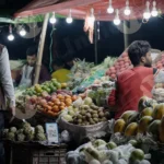 Fruit Seller - Log, Colour and B&W