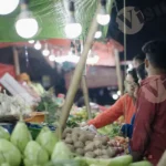People Buying Vegetables - Log, Colour and B&W