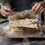 Garlic Naan Getting Packed - Log, Colour and B&W