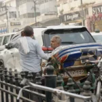 Two Cycle Rickshaw Guys Talking to Each Other - Log, Colour and B&W
