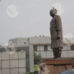 Kalyan Singh Statue Side Angle - Log, Colour and B&W