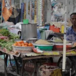 Vegetable and Chat Seller - Log, Colour and B&W