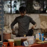 Rumali Roti Roll - Log, Colour and B&W