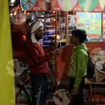 Ice Cream Seller Talking to a boy - Log, Colour and B&W