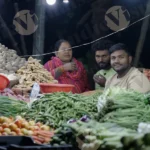 Vegetable Sellers Drinking Tea - Log, Colour and B&W