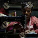 Man on a Sewing Machine - Log, Colour and B&W