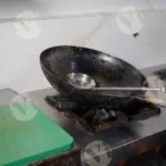 Pan on a Gas Burner - Log, Colour and B&W