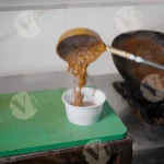 Chef Packing Dal - Log, Colour and B&W