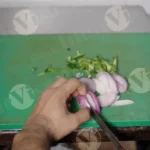 Chef Cutting Capsicum and Onion - Log, Colour and B&W