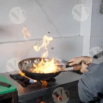 Indian Chef Stir Frying - Log, Colour and B&W