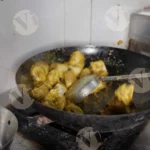 Chef Frying Chaap - Log, Colour and B&W