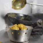 Chef Pouring Chaap - Log, Colour and B&W