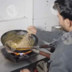 Chef Making Sauce - Log, Colour and B&W