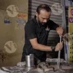 Man using Tandoor - Log, Colour and B&W
