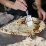 Butter on Garlic Naan - Log, Colour and B&W