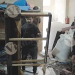 Carpenter Makeing Sofa - Log, colour and B&W