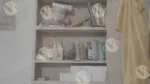 A shelf that holds a variety of threads and tapes - Log, colour and B&W - Image 3