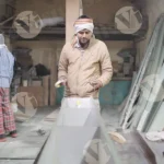 Carpentry or woodworking shop - Log, colour and B&W