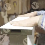 Applying tape on plywood - log, colour and B&W