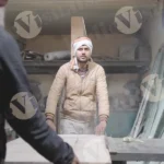 Continue plywood cutting by carpenter - log, colour and B&W