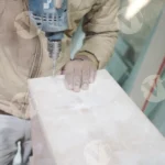 Continue putting nails on plywood - log, colour and B&W