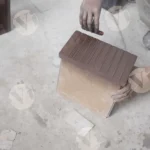 Carpenter continue desingn on plywood top shot - Log, colour and B&W