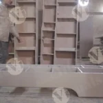 Man gluing plywood - Log, colour and B&W