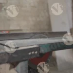 Carpenter measuring wood- Log, colour and B&W