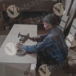 Process of nailing the wooden table - Log, Colour and B&W