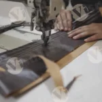 Tailor Stitching Leather Clothes - Log, colour and B&W