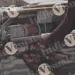 A Loom being used for Weaving - Log, colour and B&W