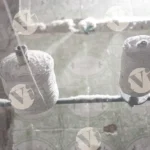 Yarn Arranged on a Rack - Log, colour and B&W