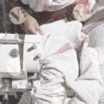 Sewing of mop (pocha) - Log, colour and B&W