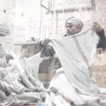 Folding the mop - Log, colour and B&W