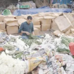 People sorting flowers - Log, colour and B&W