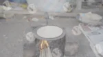 Chapati being cooked over an open fire (Roti) - Log, colour and B&W - Image 3