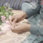 Process of making flower garland - Log, colour and B&W