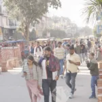 Crowded street in chandini chowk ( old delhi) - Log, colour and B&W