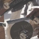 Sharpening a knife - Log, colour and B&W