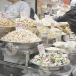 Dryfruits shop - Log, colour and B&W