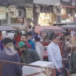Busy chandini chowk street - Log, colour and B&W