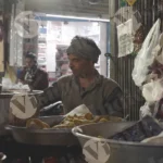 Street food in Delhi, India - Log, colour and B&W