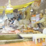 Fish market delhi (India) - Log, colour and B&W