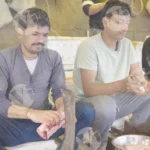 Men's cutting fish into pieces - Log, colour and B&W