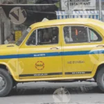 Hindustan Ambassador, commonly used as a taxi in Kolkata - Log, colour and B&W