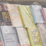 A book stall self-help and motivational books on display – Log, colour and B&W