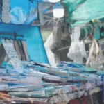 A Street Market Cloths Stall for sale - Log, colour and B&W
