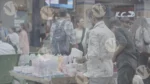 A Man Selling Mini Hand Fan - Log colour and B &W - Image 3